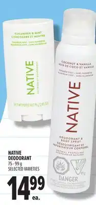 Metro NATIVE DEODORANT offer