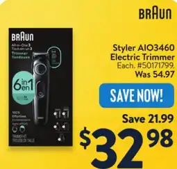 Walmart Braun Styler AIO3460 Electric Trimmer offer