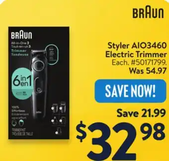 Walmart Braun Styler AIO3460 Electric Trimmer offer