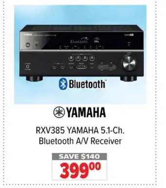 2001 Audio Video RXV385 YAMAHA 5.1-Ch. Bluetooth A/V Receiver offer