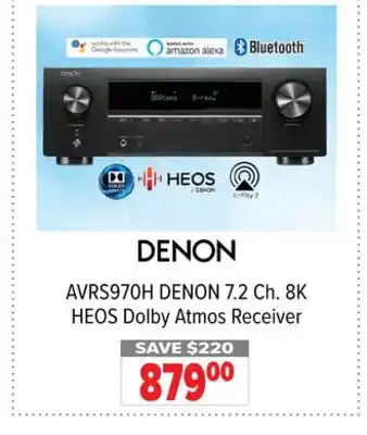 2001 Audio Video AVRS970H DENON 7.2 Ch. 8K HEOS Dolby Atmos Receiver offer