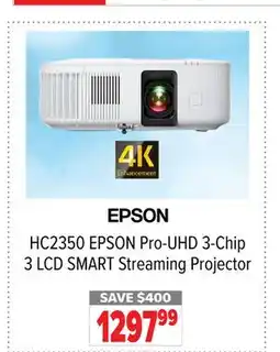 2001 Audio Video HC2350 EPSON Pro-UHD 3-Chip 3 LCD SMART Streaming Projector offer