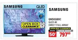 2001 Audio Video QN50Q80C SAMSUNG QLED 4K DIRECT FULL ARRAY offer