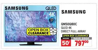 2001 Audio Video QN50Q80C SAMSUNG QLED 4K DIRECT FULL ARRAY offer