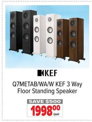 2001 Audio Video Q7METAB/WA/W KEF 3 Way Floor Standing Speaker offer