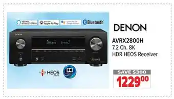 2001 Audio Video AVRX2800H Denon 7.2 Ch. 8K HDR HEOS Receiver offer