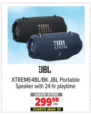 2001 Audio Video XTREME4BL/BK JBL Portable Speaker with 24 hr offer