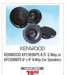 2001 Audio Video KENWOOD KFC1696PS 6.5 2-Way or KFC6986PS 6 x 9 4-Way Car Speakers offer