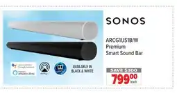 2001 Audio Video ARCG1US1B/W SONOS Premium Smart Sound Bar offer