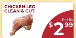 Food World Supermarket CHICKEN LEG CLEAN & CUT offer