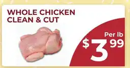 Food World Supermarket WHOLE CHICKEN CLEAN & CUT offer