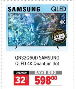 2001 Audio Video SAMSUNG QN32Q60D 32 QLED 4K Quantum dot offer