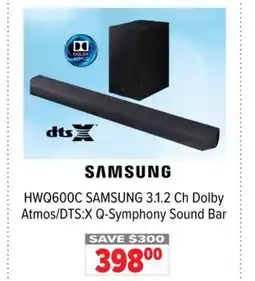 2001 Audio Video HWQ600C SAMSUNG 3.1.2 Ch Dolby Atmos/DTS:X Q-Symphony Sound Bar offer