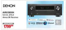 2001 Audio Video AVRX3800H 9.4 Ch. DTS:X Atmos 8K Receiver offer