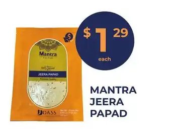 Food World Supermarket MANTRA JEERA PAPAD offer