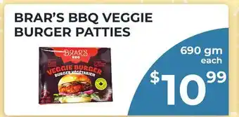 Food World Supermarket BRAR'S BBQ VEGGIE BURGER PATTIES offer