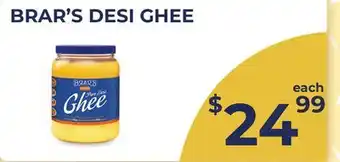 Food World Supermarket BRAR'S DESI GHEE offer