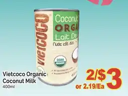 T&T Supermarket VIETCOCO ORGANIC COCONUT MILK, 400ml offer