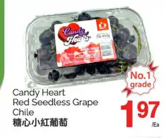 T&T Supermarket CANDY HEART RED SEEDLESS GRAPE offer