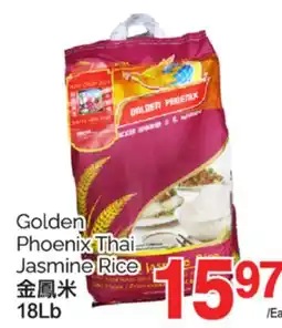 T&T Supermarket GOLDEN PHOENIX THAI JASMINE RICE, 18Lb offer