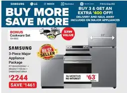 Visions Electronics SAMSUNG 3-Piece Major Appliance Package offer