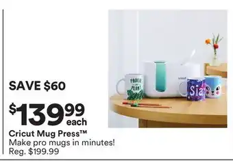 Michaels Cricut Mug Press offer