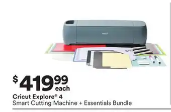 Michaels Cricut Explore 4 Smart Cutting Machine + Essentials Bundle offer