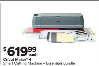 Michaels Cricut Maker 4 Smart Cutting Machine + Essentials Bundle offer