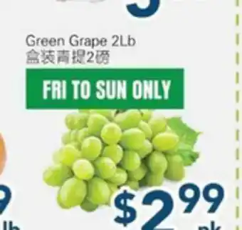 Oceans Fresh Food Market Green Grape offer