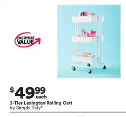 Michaels 3-Tier Lexington Rolling Cart by Simply Tidy offer