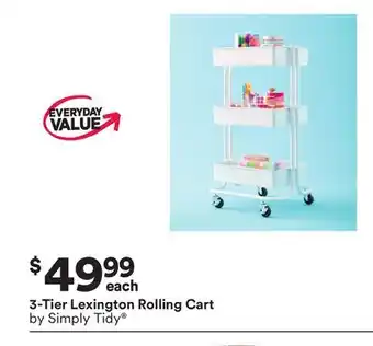 Michaels 3-Tier Lexington Rolling Cart by Simply Tidy offer