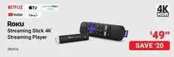 Visions Electronics Roku Streaming Stick 4K Streaming Player offer