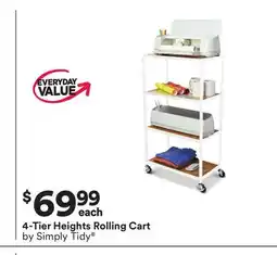 Michaels 4-Tier Heights Rolling Cart by Simply Tidy offer