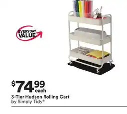 Michaels 3-Tier Hudson Rolling Cart by Simply Tidy offer