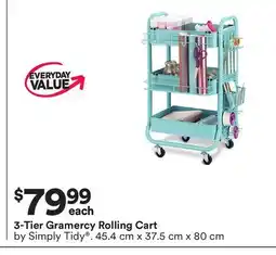 Michaels 3-Tier Gramercy Rolling Cart by Simply Tidy offer