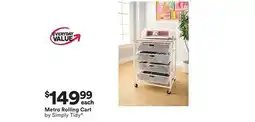 Michaels Metro Rolling Cart by Simply Tidy offer