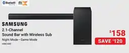 Visions Electronics SAMSUNG 2.1-Channel Sound Bar with Wireless Sub offer