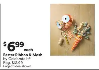 Michaels Easter Ribbon & Mesh by Celebrate it offer