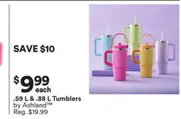 Michaels 59 L & .88 L Tumblers by Ashland offer