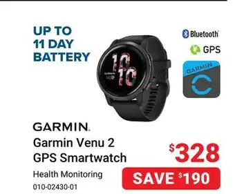 Visions Electronics GARMIN Venu 2 GPS Smartwatch offer