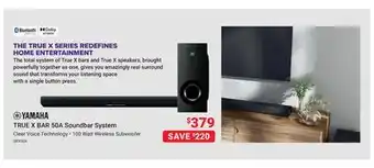 Visions Electronics YAMAHA TRUE X BAR 50A Soundbar System offer