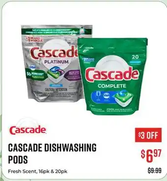 Canex CASCADE DISHWASHING PODS offer