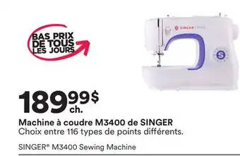 Michaels Machine à coudre M3400 de SINGER offer