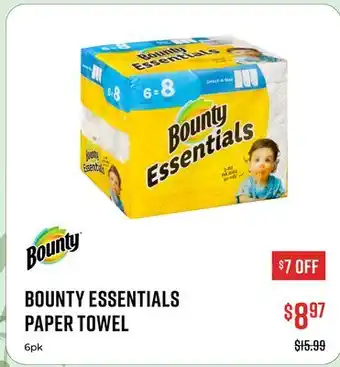 Canex BOUNTY ESSENTIALS PAPER TOWEL offer