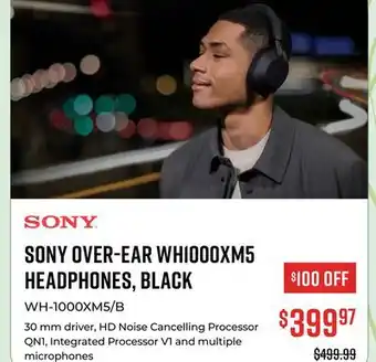 Canex SONY OVER-EAR WH1000XM5 HEADPHONES, BLACK offer