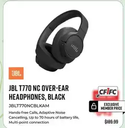 Canex JBL T770 NC OVER-EAR HEADPHONES, BLACK offer