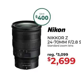 Gosselin Photo NIKKOR Z 24-70MM F/2.8 S Standard zoom lens offer