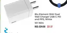 Canex Blu Element 35W Dual Wall Charger USB-C PD and PPS, White offer