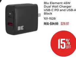 Canex Blu Element 45W Dual Wall Charger USB-C PD and USB-A offer