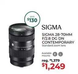 Gosselin Photo 28-70MM F/2.8 DG DN CONTEMPORARY Standard zoom lens offer